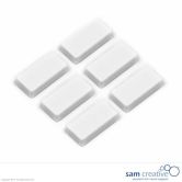 Set Rechthoekige Magneten 12x24mm wit (6 stuks)