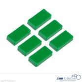 Set Rechthoekige Magneten 12x24mm groen (6 stuks)