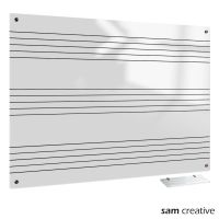Whiteboard Glas Solid muziekbalken 45x60 cm