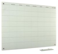 Whiteboard Glas Solid 8-week ma-zo 45x60 cm