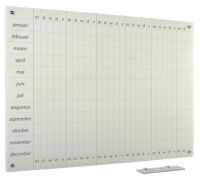 Whiteboard Glas Solid Jaarplanner ma-vr 45x60 cm