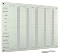 Whiteboard Glas Solid Jaarplanner ma-zo 45x60 cm