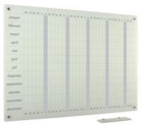 Whiteboard Glas Solid Jaarplanner ma-za 45x60 cm