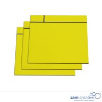 Magnetische Scrum Notitievellen 10x10 cm geel